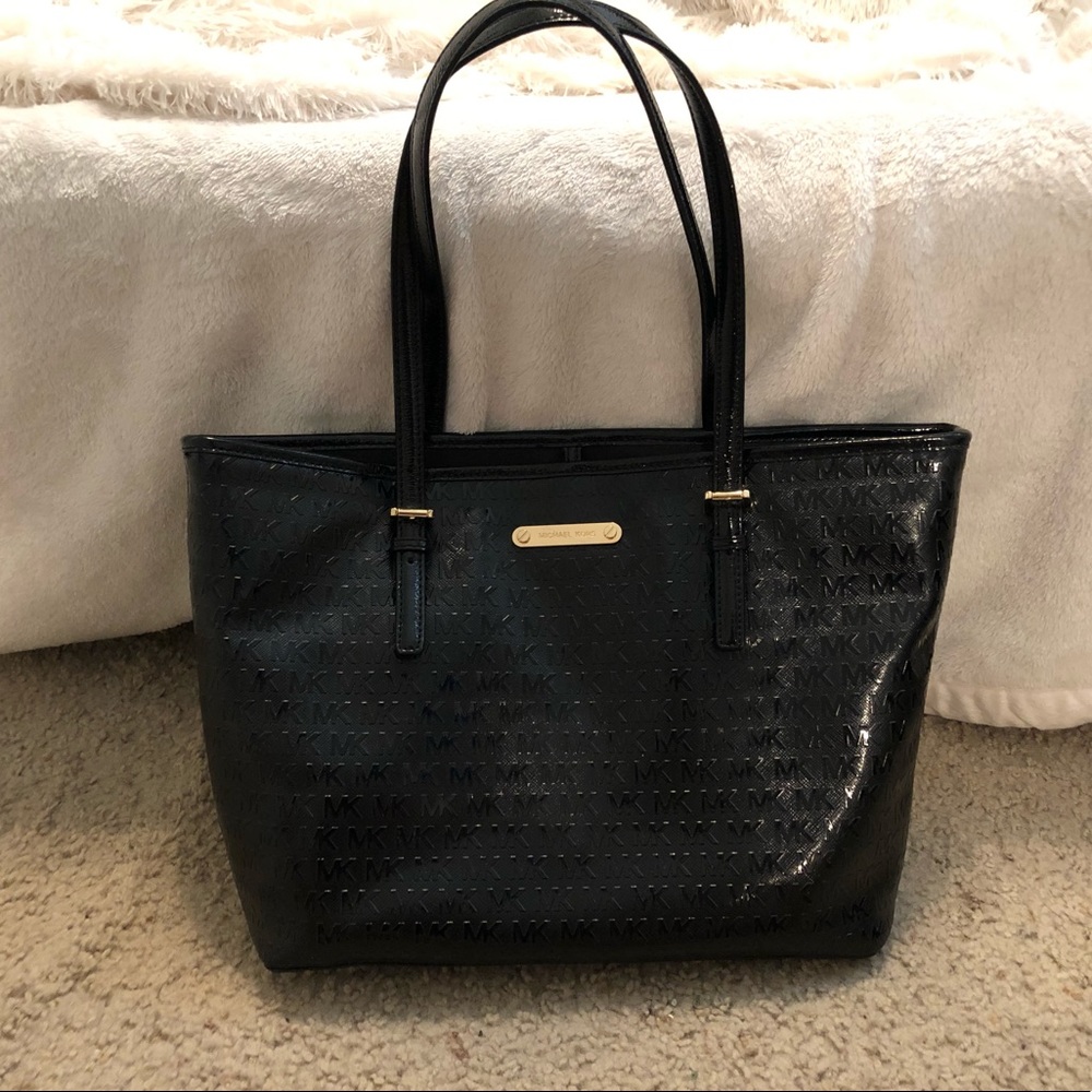 Black Patent Leather Michael Kors Tote